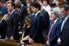 Prime Minister Justin Trudeau and house members observe a moment of silence for the victims of the Ukrainian Airlines plane shot down in Iran, before Question Period in the House of Commons, Monday January 27, 2020 in Ottawa. THE CANADIAN PRESS/Adrian Wyld
