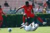 Ringo H.W. Chiu - AP FILE PHOTO
Canada midfielder Alphonso Davies leaps over Martinique midfielder Daniel Herelle during the first half of a CONCACAF Gold Cup soccer match in Pasadena, Calif. in 2019.