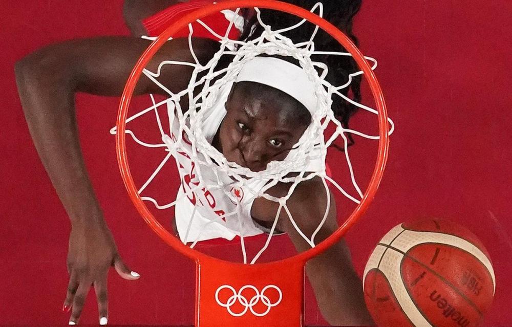 Bryan Snyder - Pool - GETTY IMAGES
Laeticia Amihere had 10 points for Canada in a loss to Spain that dropped Canada’s preliminary record to 1-2.