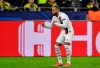 PSG's Neymar provokes Dortmund's fans after scoring during the Champions League round of 16 first leg soccer match between Borussia Dortmund and Paris Saint Germain in Dortmund, Germany, Tuesday, Feb. 18, 2020. (AP Photo/Martin Meissner)