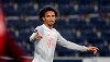 Bayern's Leroy Sane celebrates after he scored his side's 4th goal during the Champions League group A soccer match between RB Salzburg and Bayern Munich in Salzburg, Austria, Tuesday, Nov. 3, 2020. (AP Photo/Andreas Schaad)