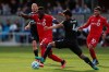 Toronto FC's Jozy Altidore (17) battles for the ball with San Jose Earthquakes' Oswaldo Alanis (4) during the second half on an MLS soccer game in San Jose, Calif., Saturday, Feb. 29, 2020. (AP Photo/Jed Jacobsohn)