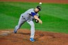 New York Mets starting pitcher Jacob deGrom throws to a Toronto Blue Jays batter during the sixth inning of a baseball game in Buffalo, N.Y., Friday, Sept. 11, 2020. (AP Photo/Adrian Kraus)