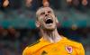 Darko Vojinovic - The Associated Press
Gareth Bale celebrates after Wales teammate Connor Roberts scores his side’s second goal against Turkey. Bale set up both of the game’s goals.