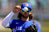 Douglas P. DeFelice - GETTY IMAGES
Bo Bichette #11 of the Toronto Blue Jays warms up prior to the game between the Toronto Blue Jays and the Baltimore Orioles during a spring training game at TD Ballpark on March 13, 2021 in Dunedin, Florida.