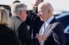 Alex Brandon - AP
U.S. President Joe Biden talks with Missouri Gov. Mike Parson as he arrives at Kansas City International Airport on Dec. 8, 2021.