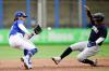 Douglas P. DeFelice - Getty Images
Blue Jays shortstop Bo Bichette takes the throw on a steal attempt by the Yankees’ Thairo Estrada in the sixth inning of Sunday’s game. Estrada swiped second, and the Jays lost 8-3.