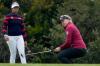 Jeff Chiu - The Associated Press
Brooke Henderson watches her putt drop on the first green at the U.S. Women’s Open, with Thailand’s Patty Tavatanakit looking on. The Canadian star shot a 3-under 68.