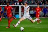 U.S. forward Megan Rapinoe scores against Canada during the second half of a CONCACAF women's Olympic qualifying soccer match Sunday, Feb. 9, 2020, in Carson, Calif. The U.S. won 3-0. (AP Photo/Chris Carlson)