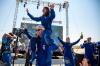 Andres Leighton - AP
Virgin Galactic founder Richard Branson carries crew member Sirisha Bandla on his shoulders while celebrating their flight to space at Spaceport America near Truth or Consequences, N.M., Sunday, July 11, 2021.