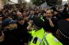 Matt Dunham - The Associated Press
Former Chelsea keeper Petr Cech, right, tries to calm fans protesting the club’s decision to join a new European Super League outside Chelsea’s Stamford Bridge. The club had a change of heart Tuesday.