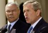 CHUCK KENNEDY - TNS
Colin Powell and U.S. president George W. Bush, shown on April 4, 2002.