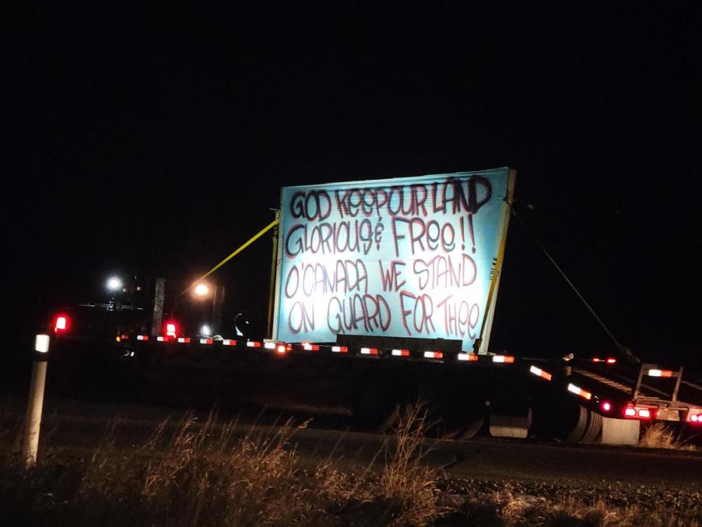 - Vashty Dansereau
Vashty Dansereau organized a send-off party just outside Calgary for truckers who left for Ottawa on Monday.