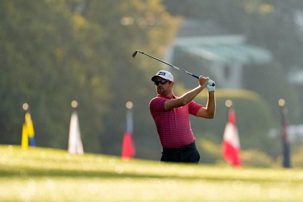 Matt Slocum - AP
Corey Conners, one of three Canadians at the Masters, hits from the fairway on the first hole during a practice round on Tuesday in Augusta, Ga.