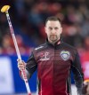 Team Canada skip Brad Gushue is seen during the Page Playoff 3 vs 4 draw against team wild-card at the Brier in Brandon, Man. Saturday, March, 9, 2019. Big names in men's curling booked Brier berths while the women's field for the Tournament of Hearts filled in Sunday.THE CANADIAN PRESS/Jonathan Hayward