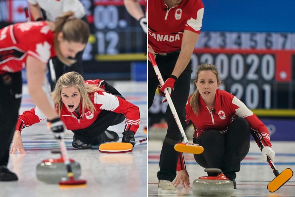 LILLIAN SUWANRUMPHA/AFP via Getty and Brynn Anderson/The Associated Press
Canada’s women’s curling team, left, led by skip Jennifer Jones lost a crucial match against China on Wednesday, while Rachel Homan, right, was eliminated in the mixed team tournament earlier on in the Games.