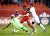 Vaughn Ridley - GETTY IMAGES
The pace of Alphonso Davies, battling for the ball with Harold Cummings, right, and Luis Mejia, was too much for Panama in Canada’s 4-1 win Wednesday.