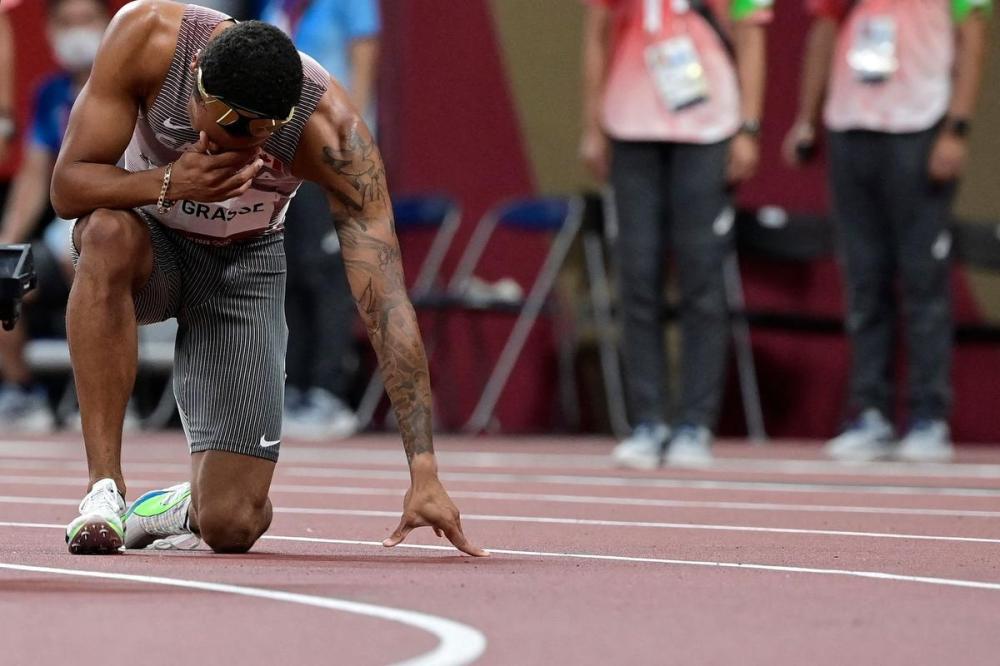 JAVIER SORIANO -  GETTY IMAGES
Canadian Andre De Grasse, newly crowned Olympic champion in the 200 metres, let it all out after the race of a lifetime in Tokyo: “I was crying a bit. I was just so happy and so proud of myself that I did it.”