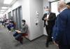 Nathan Denette - THE CANADIAN PRESS
Premier Doug Ford visits frontline workers at Apotex as they are administered COVID-19 vaccinations through a mobile vaccination clinic in Toronto on April 9, 2021.