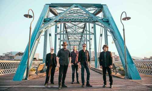 From left: Drive-by Truckers Brad Morgan, Patterson Hood, Matt Patton, Mike Cooley and Jay Gonzalez. (Andy Tennille photo)