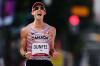 Clive Brunskill - GETTY IMAGES
Canada’s Evan Dunfee celebrates after crossing the finish line in third in the men's 50-kilometre race walk.