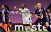 Lyon's Kadeisha Buchanan reacts during the Women's Champions League semifinal soccer match between Lyon and Paris Saint-Germain in Bilbao, Spain, Wednesday, Aug. 26, 2020.(AP Photo/Alvaro Barrientos, Pool)