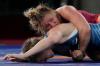 Aaron Favila - AP
Canada's Erica Elizabeth Wiebe, right, and Estonia's Epp Maee compete during the women's 76-kg freestyle wrestling match at the Tokyo Olympics on Sunday.