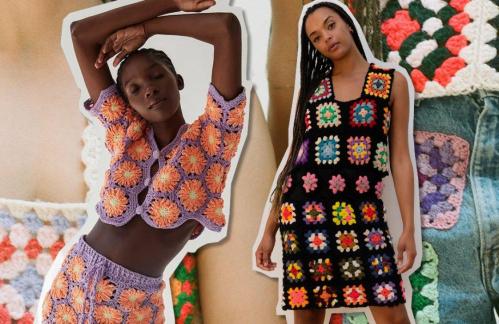 - Supplied
Over the past year, crocheted granny squares have leapt onto dresses, cardigans and coats.