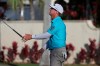 Charley Hoffman reacts to his putt on 16th green during the third round at the Sony Open golf tournament Saturday, Jan. 16, 2021, in Honolulu. (AP Photo/Marco Garcia)