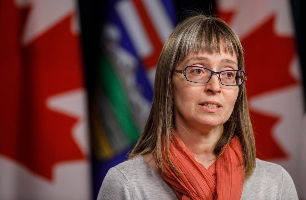 JASON FRANSON - THE CANADIAN PRESS
Alberta’s chief medical officer of health, Dr. Deena Hinshaw, has released more details about a number of P.1 variant COVID cases linked to workplaces.