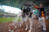 David J. Phillip - AP
Astros rookie Jeremy Pena cools off after scorching a walk-off homer to win Sunday’s game against the Blue Jays in extra innings.