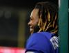Michael Owens - Getty Images
Vladimir Guerrero Jr. drew a throng of reporters before the opener of the Jays’ four-game series in the city where his father spent six years of his Hall of Fame career.