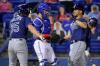 Mike Carlson - AP
Francisco Mejia, right, knocke in Brett Phillips and a couple more Rays with his 12th-inning grand slam to beat the Blue Jays on Friday night in Dunedin, Fla.