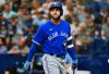 Julio Aguilar - Getty Images
George Springer, back in the Jays lineup after missing a game with a sprained ankle, went 0 for 4 including a strikeout in the sixth inning against the Rays on Sunday.