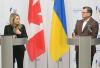 - AP
Canada's Minister of Foreign Affairs Melanie Joly meets with Ukrainian Foreign Minister Dmytro Kuleba in Kyiv, Ukraine.