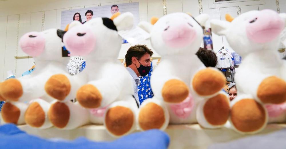 Sean Kilpatrick - THE CANADIAN PRESS
Liberal Leader Justin Trudeau gets an ice cream cone during a campaign stop at COWS Creamery in Charlottetown on Aug 22, 2021.