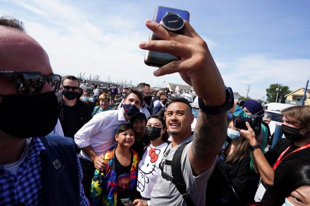 Sean Kilpatrick - THE CANADIAN PRESS
Liberal Leader Justin Trudeau campaigns in Richmond, B.C., on Aug 25, 2021.