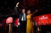 Sean Kilpatrick - THE CANADIAN PRESS
Justin Trudeau and wife Sophie Gregoire-Trudeau celebrate at Liberal election headquarters in Montreal on Oct. 22, 2019. The Liberals won a minority government in 2019 and hope to win a majority this time around.
