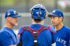 Mark Taylor - THE CANADIAN PRESS
Blue Jays pitching coach Pete Walker, left, has already had discussions with left-hander Yusei Kikuchi about pitch usage.