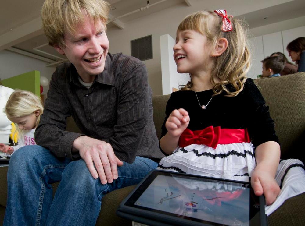 TANNIS TOOHEY - TORONTO STAR
In 2011 Jason Krogh was sharing a giggle with three-year-old Audrey Seymour as she tested out his company’s iPad App, Into the Snow We Go. Now Krogh’s the man behind Sago Mini, which offers play-based educational apps