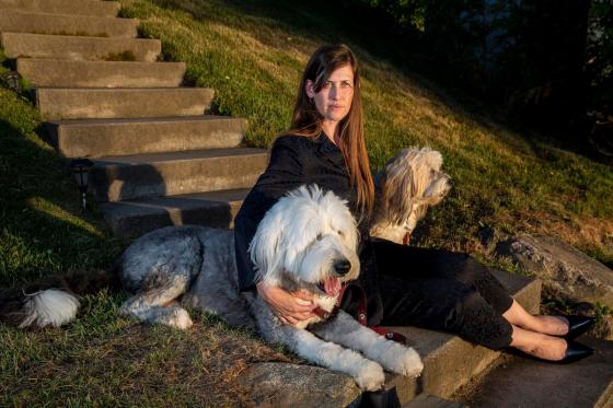 Nick Kozak - For the Toronto StarAnimal lawyer Jennifer Friedman sits with her two rescue dogs, Brooklyn (left) and Leo, at her summer home in Beaverton, Ont.