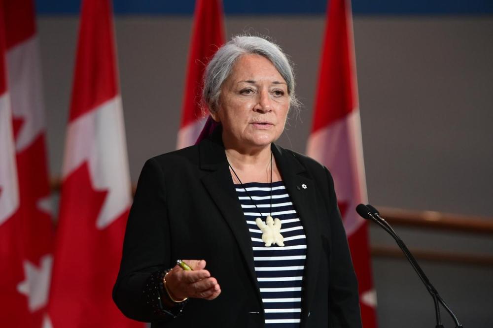 Sean Kilpatrick - THE CANADIAN PRESS
Newly named Governor General Mary Simon speaks during an announcement at the Canadian Museum of History in Gatineau, Que., on July 6, 2021. Simon, an Inuk leader and former Canadian diplomat, is the first Indigenous person to serve as governor general.
