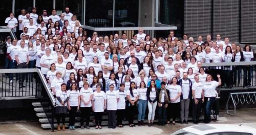 Manitoba Blue Cross employees come together for their Stronger Together event in support of CancerCare Manitoba.