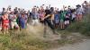 David J. Phillip - The Associated Press
Phil Mickelson blasts out of trouble on the 16th hole in Saturday’s third round of the PGA Championship. He finished the day with a one-stroke lead.
