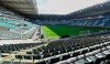 Empty seats are pictured at the stadium of German Bundesliga soccer club Borussia Moenchengladbach in Moenchengladbach, Germany, Thursday, April 16, 2020. All major events in Germany are suspended due to the coronavirus outbreak until the end of August, the German Bundesliga suspended all matches until April 30, 2020. (AP Photo/Martin Meissner)