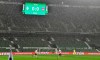 The board shows the result in heavy rain during the German Bundesliga relegation first leg soccer match between Werder Bremen and 1. FC Heidenheim in Bremen, Germany, Thursday, July 2, 2020. Because of the coronavirus outbreak all soccer matches of the German Bundesliga take place without spectators. (AP Photo/Martin Meissner, Pool)