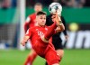 Bayern's Joshua Kimmich plays the ball during the German soccer cup, DFB Pokal, quarter-final match between FC Schalke 04 and Bayern Munich in Gelsenkirchen, Germany, Tuesday, March 3, 2020. (AP Photo/Martin Meissner)