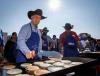 Jeff McIntosh - THE CANADIAN PRESS
Conservative Leader Erin O'Toole attends a Stampede pancake breakfast in Calgary on July 10.