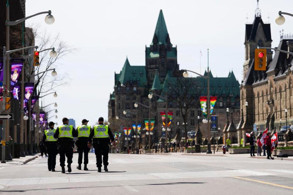 Sean Kilpatrick - THE CANADIAN PRESS
Police had a heavy presence in Ottawa this weekend, making sure vehicles didn’t get past blockades set up around the downtown core.