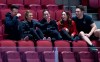 Canadian figure skaters Nam Nguyen, Kirsten Moore-Towers, Alicia Pineault, Evelyn Walsh and Trennt Michaud, left to right, ham it up prior to hitting the ice for a practice in Montreal, on Monday, February 24, 2020. Upcoming world championships in Canadian cities have so far avoided cancellation, but the new coronavirus is laying waste to other championships around the world and impacting Canadian athletes. THE CANADIAN PRESS/Paul Chiasson